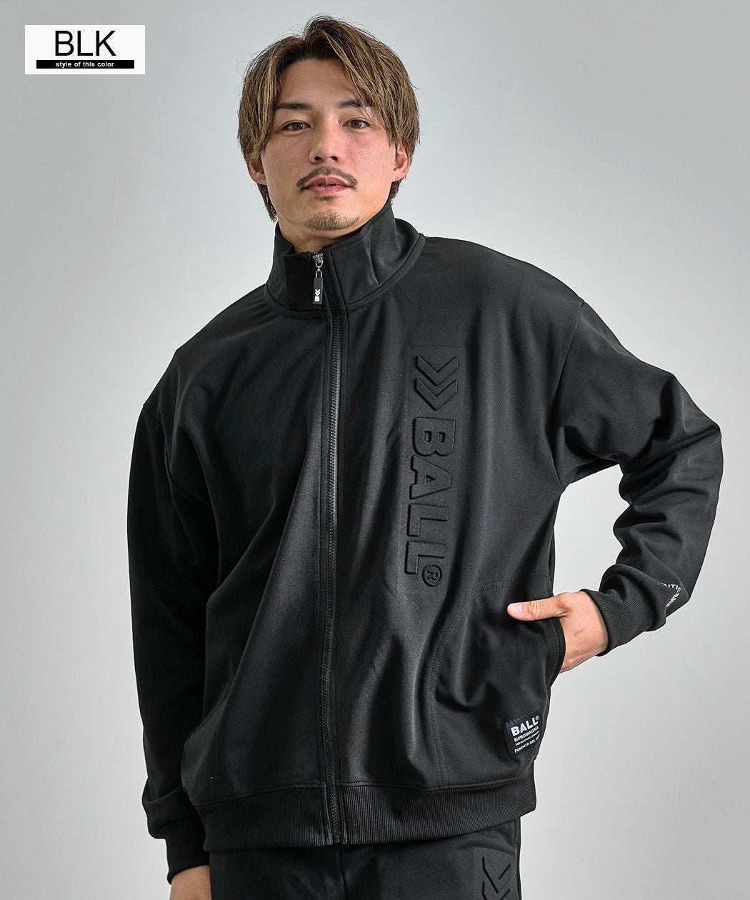 BALL【ボール】ストレッチダンボールエンボスセットアップ/全2色
