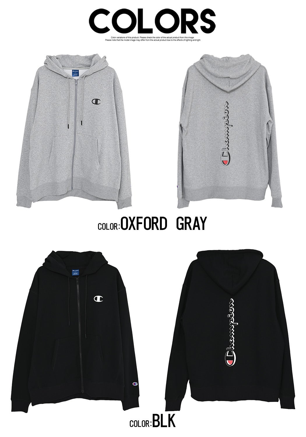 Champion【チャンピオン】TECH WEAVE TERRY ZIP HOODED SWEATSHIRT/全2