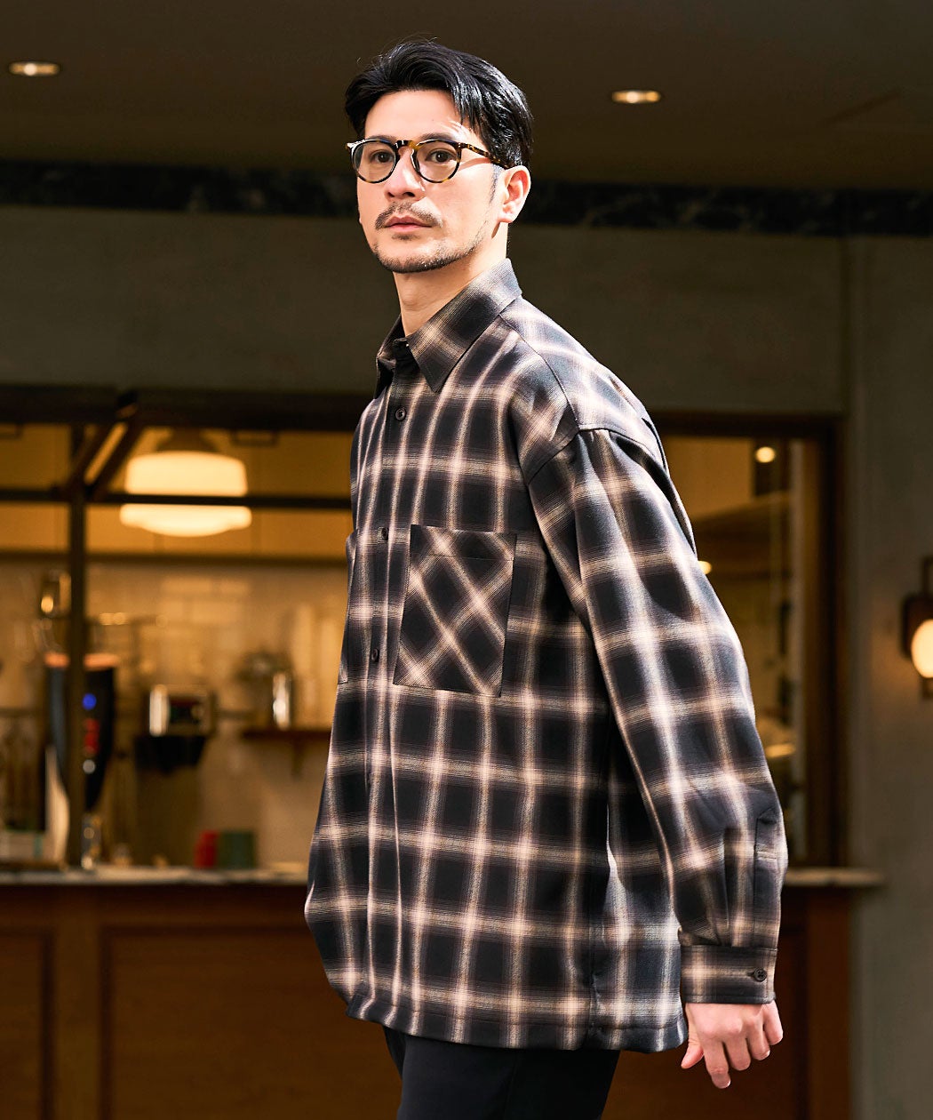 CavariA【キャバリア】チェックスピンドル長袖シャツ/全3色 | SILVER