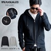 1PIU1UGUALE3 RELAX【ウノピゥウノウグァーレトレ リラックス】CVC GLOSSY EMBROIDERED LOGO ON CUFFS HOODIE