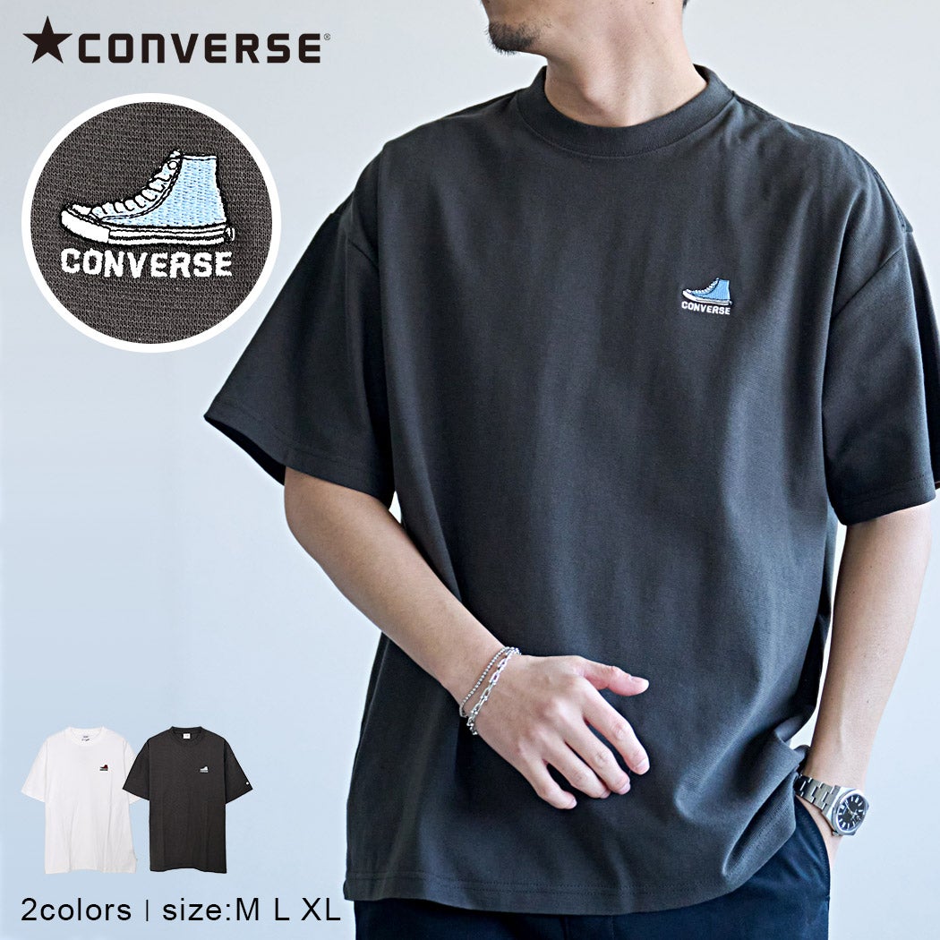CONVERSE【コンバース】フライスシューズEMB半袖Tシャツ/全2色