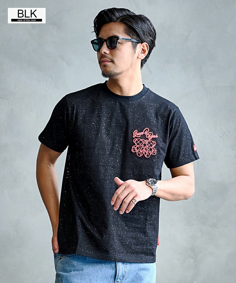 LUXE/R【ラグジュ】ベア刺繍総スパンコール半袖Tシャツ/全2色 | SILVER 