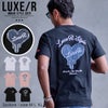 LUXE/R【ラグジュ】クルーネック ドロップデニムハート半袖Tシャツ/全3色