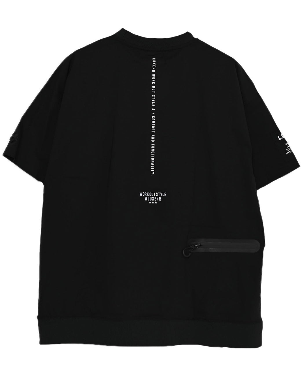 LUXE/R【ラグジュ】クルーネック ナイロンストレッチ布帛半袖Tシャツ