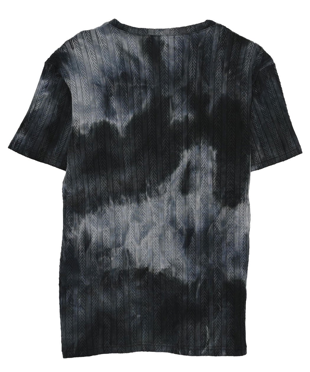 Bernings Sho【バーニングショー】タイダイヘリンボン半袖VネックTEE