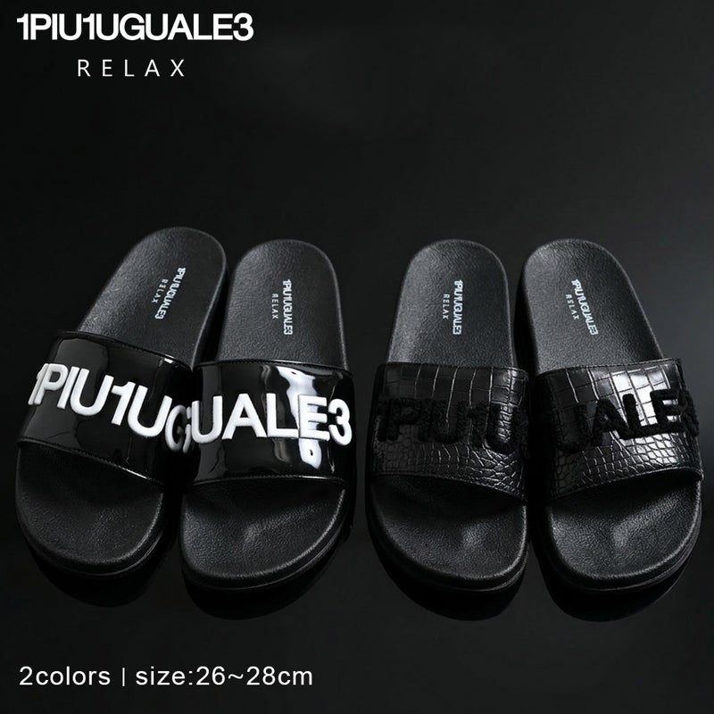 1PIU1UGUALE3 RELAX【ウノピゥウノウグァーレトレ リラックス】BLACK SANDALS