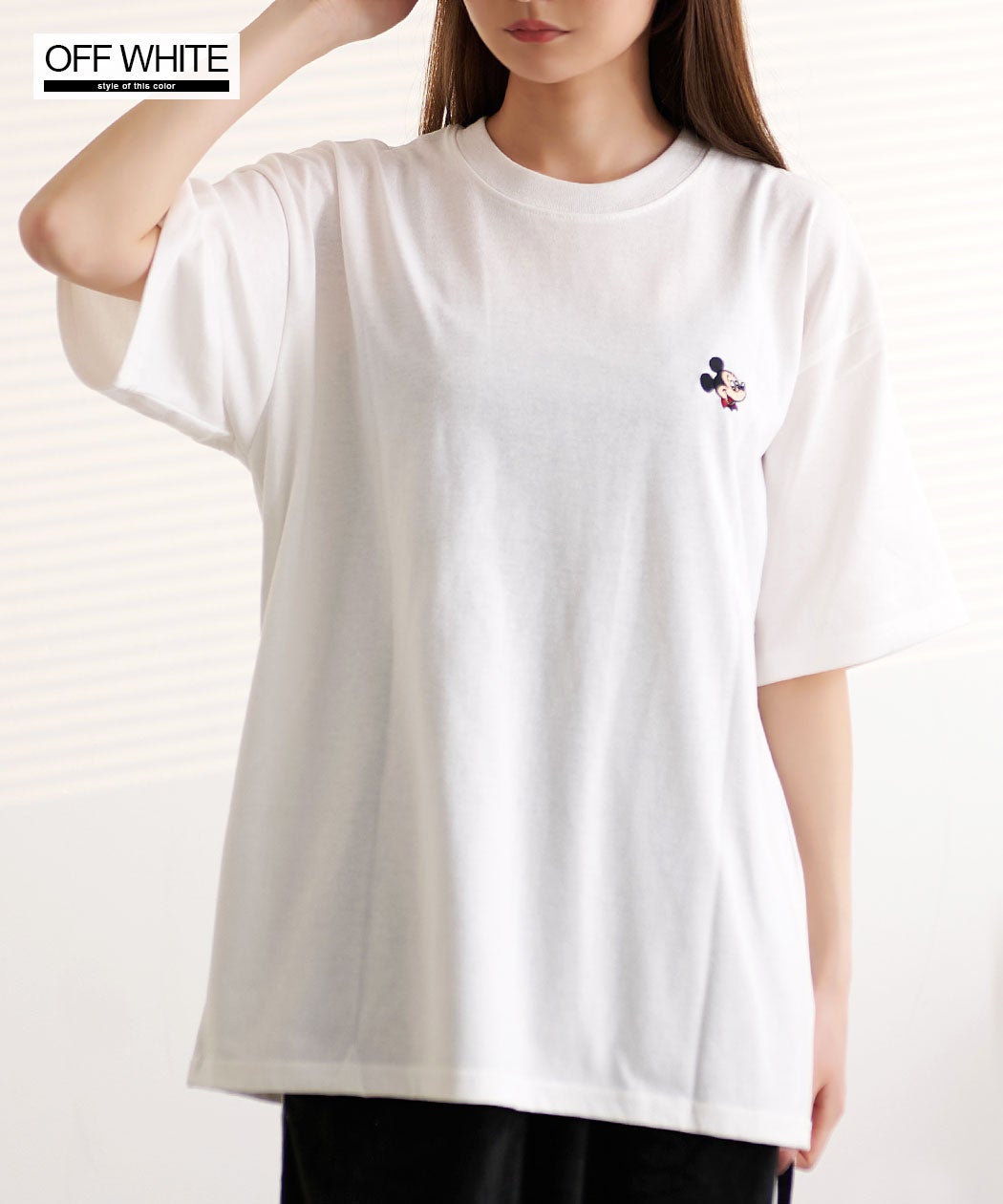 本場アメリカ製 ディズニー Tシャツ クルーネック 半袖 プリント L 白 綿 DISNEY【ディズニー】バックサガラ半袖Tシャツ/全2色 | SILVER BULLET