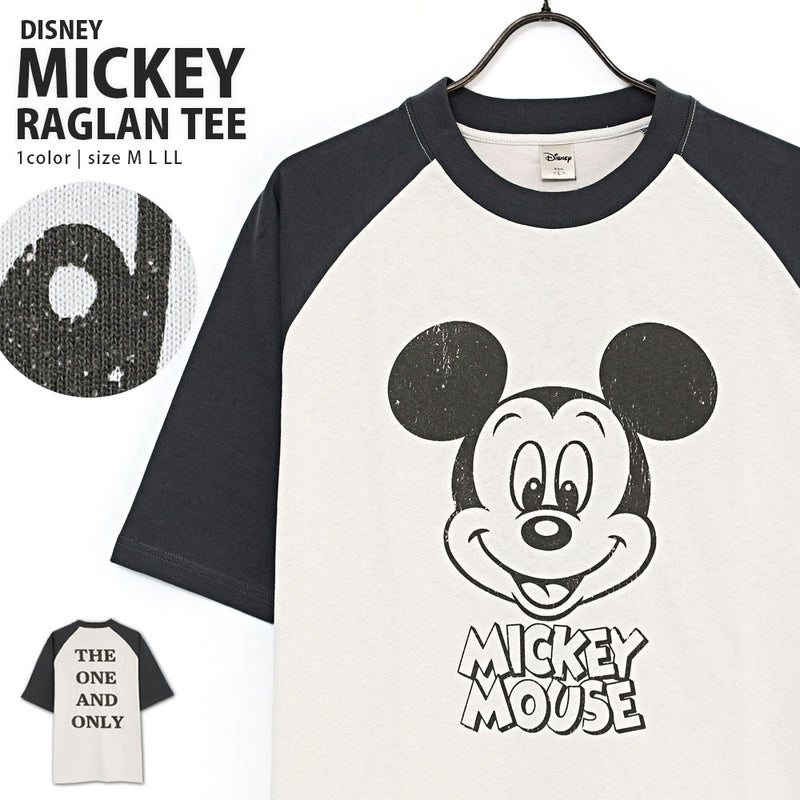 DISNEY【ディズニー】ラグラン半袖Tシャツ/全1色
