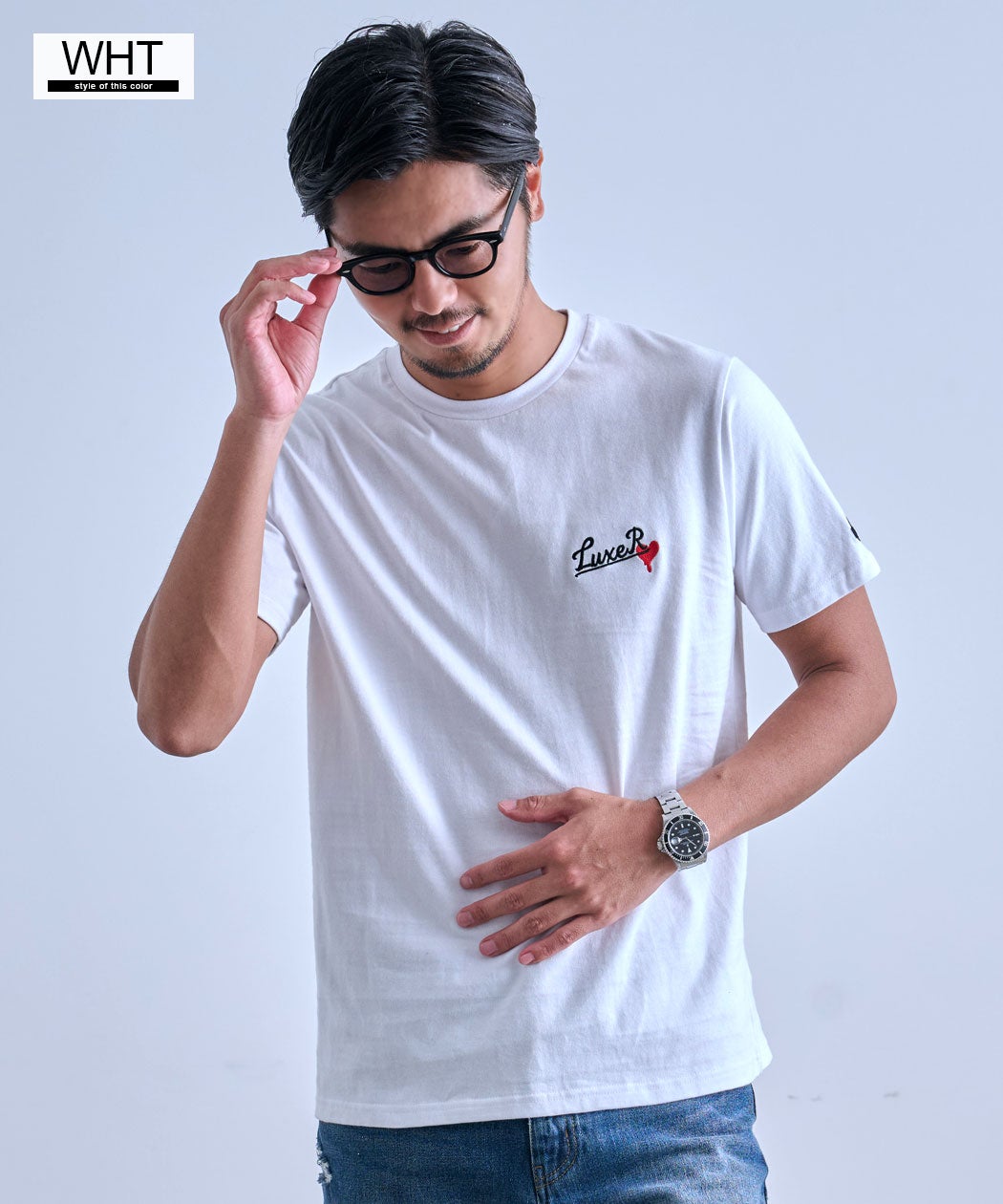 LUXE/R【ラグジュ】ドロップサガラハート半袖Tシャツ/全3色 | SILVER