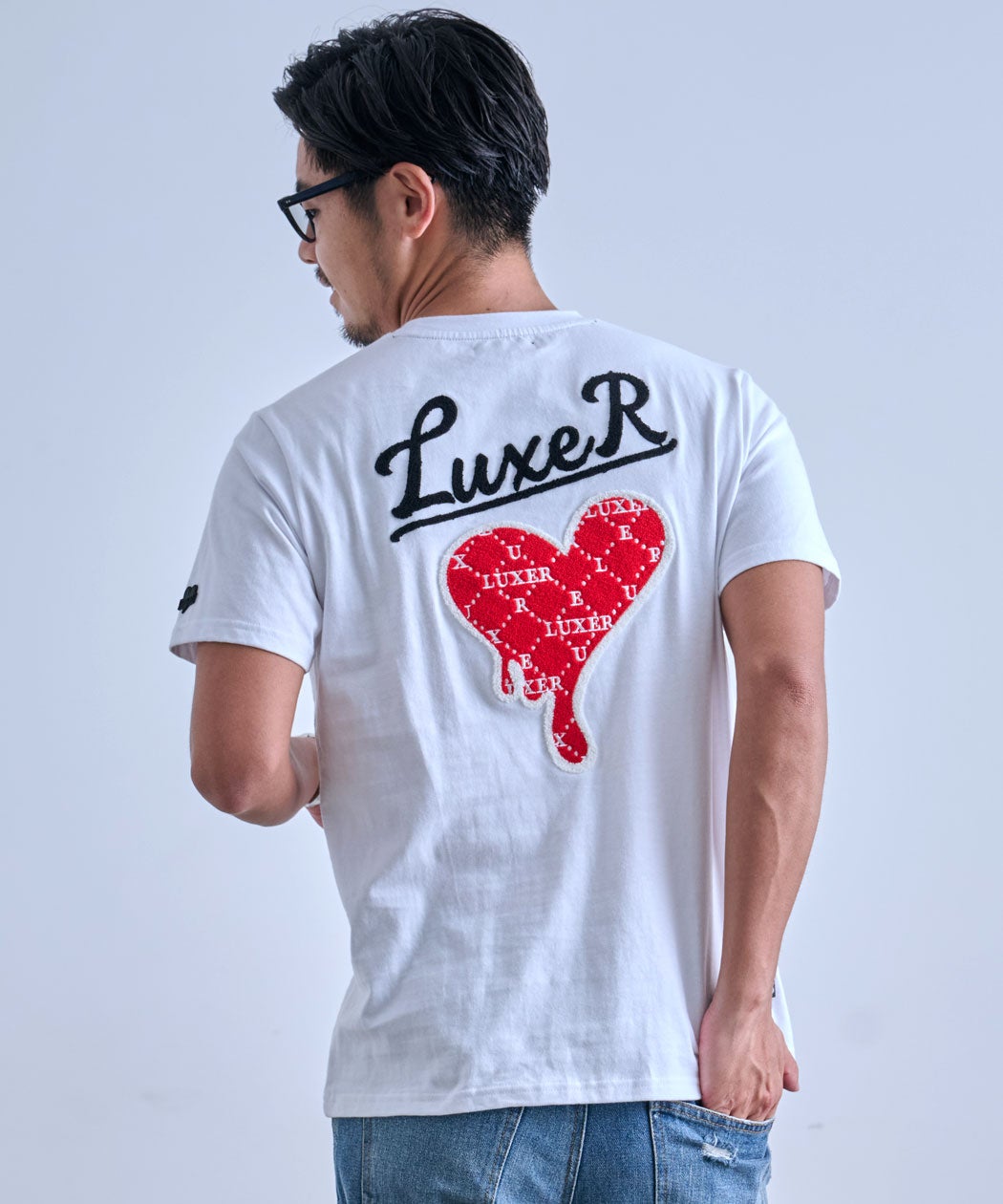 LUXE/R【ラグジュ】ドロップサガラハート半袖Tシャツ/全3色 | SILVER