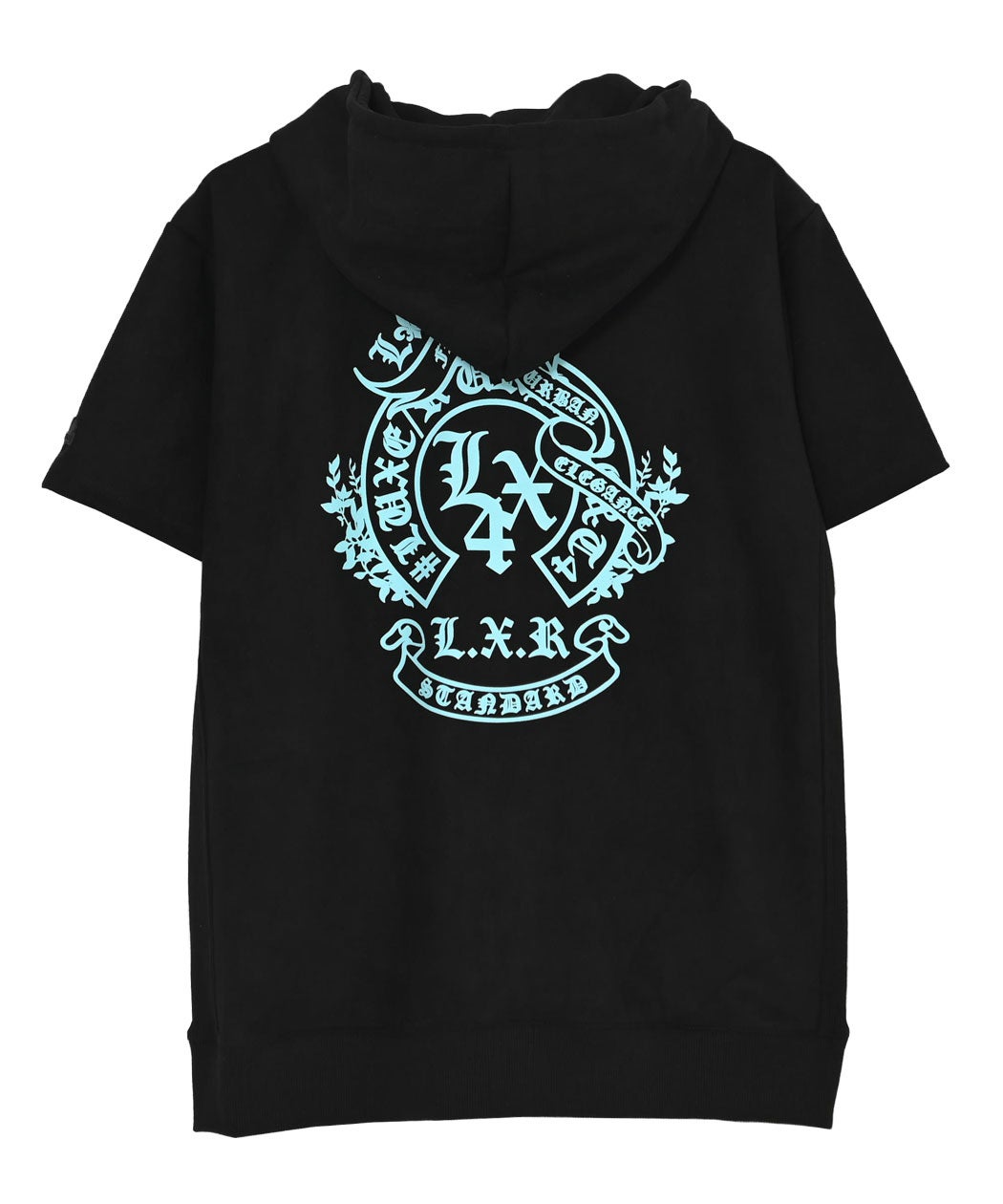 LUXE/R【ラグジュ】背中プリントマイクロスウェード半袖パーカー/全2色
