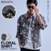 BENUSTA【ベヌスタ】花柄7分袖シャツ