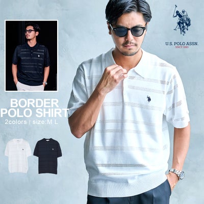 U.S. POLO ASSN.【ユーエスポロアッスン】12G　メッシュボーダー半袖ポロシャツ