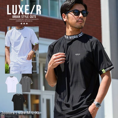 LUXE/R【ラグジュ】モックネック半袖半袖Tシャツ