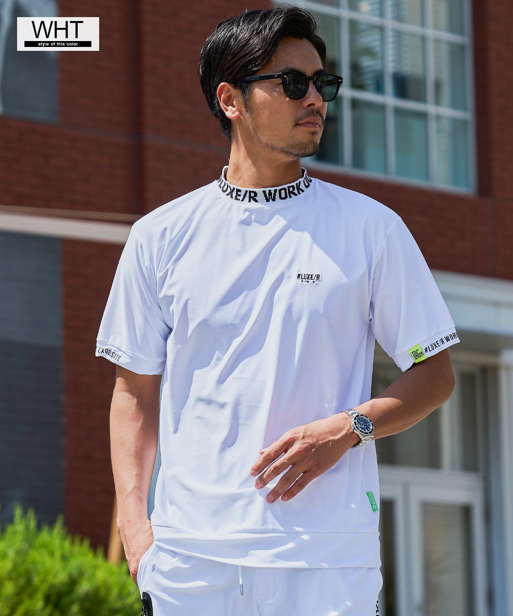 LUXE/R【ラグジュ】モックネック半袖半袖Tシャツ/全3色 | SILVER