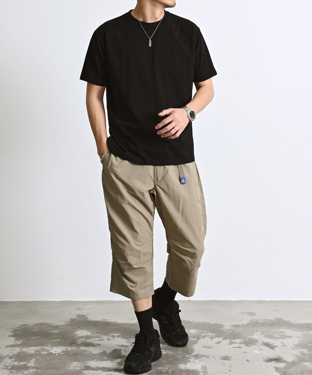 ★ c0miproducts ★ リメイク ポシェット付 ハーフパンツ GERRY【ジェリー】ナイロンアンクルクロップドパンツ/全4色ハーフ