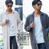 CavariA【キャバリア】ポリエステルワッシャーロングシャツ