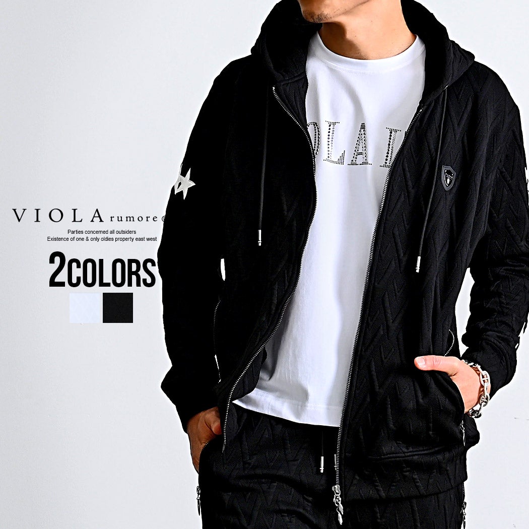 VIOLA【ヴィオラ】カットJQフルZIP長袖パーカー