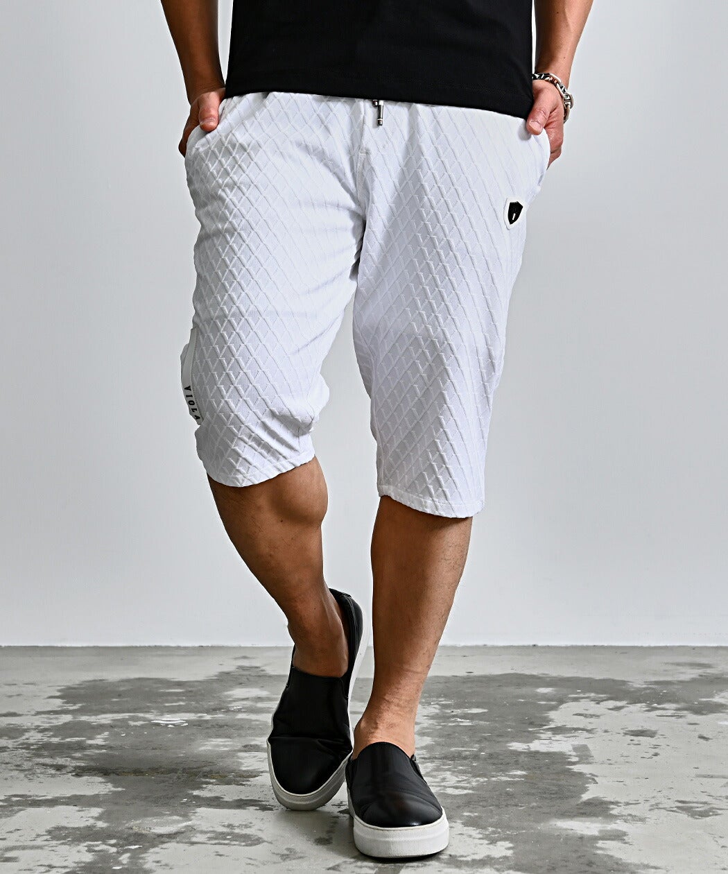 YNWA　新品　ラッセルノ　ハーフパンツ　ショートパンツ　ホワイト VIOLA【ヴィオラ】JQショートパンツ/全2色ハーフパンツ | SILVER