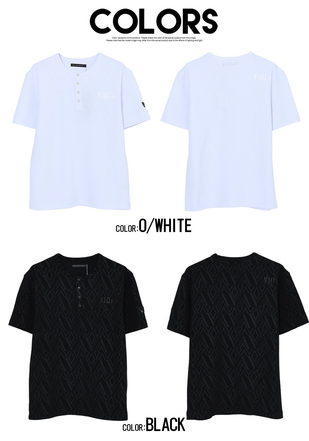 VIOLA【ヴィオラ】JQPRINTヘンリー半袖Tシャツ/全2色 | SILVER BULLET