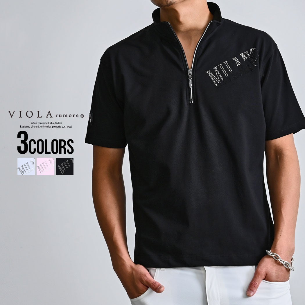 VIOLA【ヴィオラ】PRINT ZIP UPポロシャツ/全3色 | SILVER BULLET