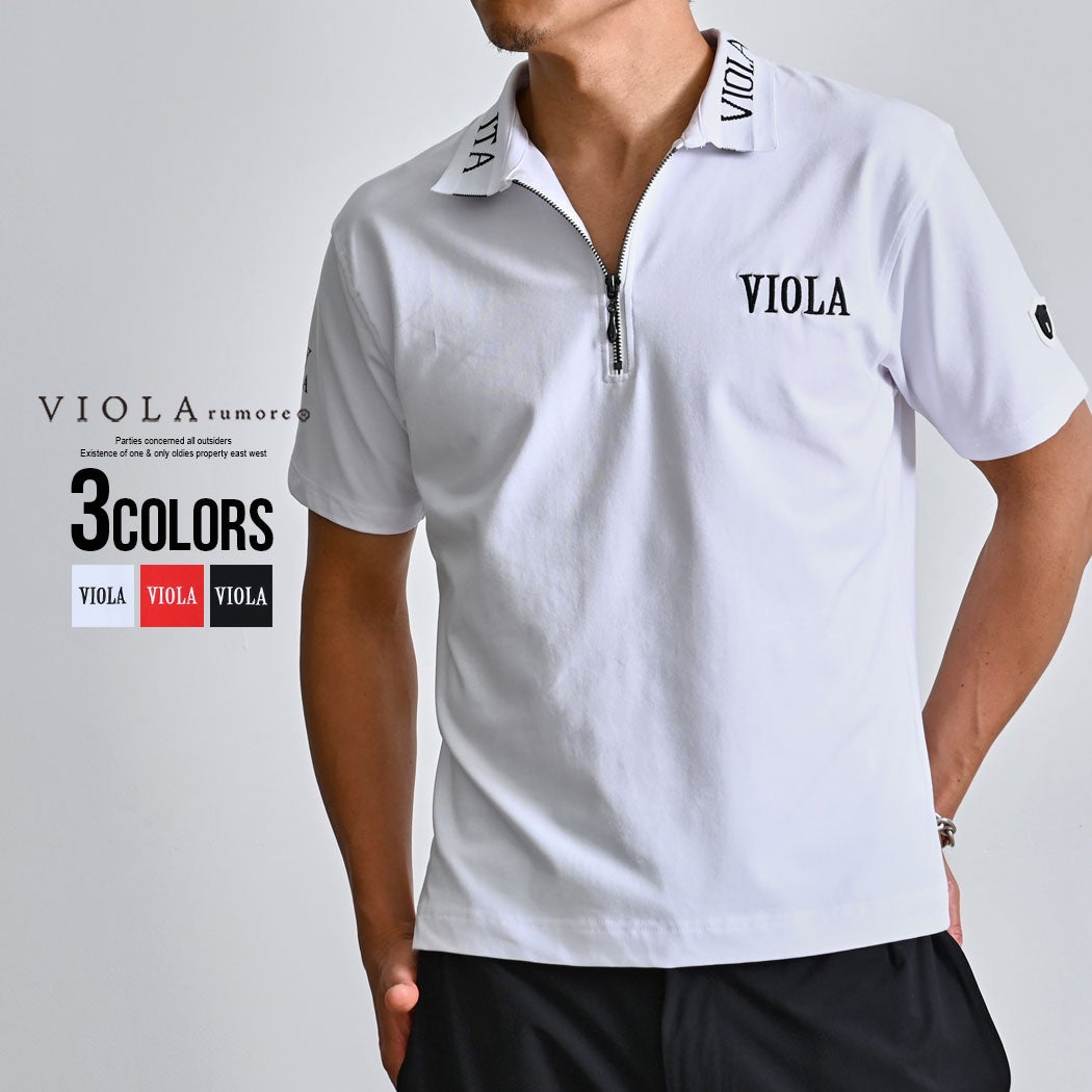 VIOLA【ヴィオラ】PRINT ZIPポロシャツ