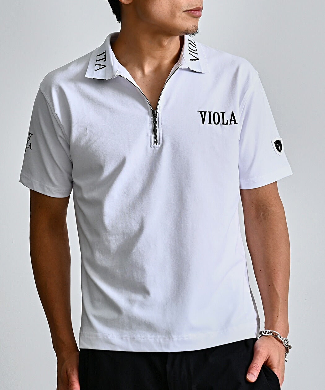 VIOLA【ヴィオラ】PRINT ZIPポロシャツ/全3色 | SILVER BULLET