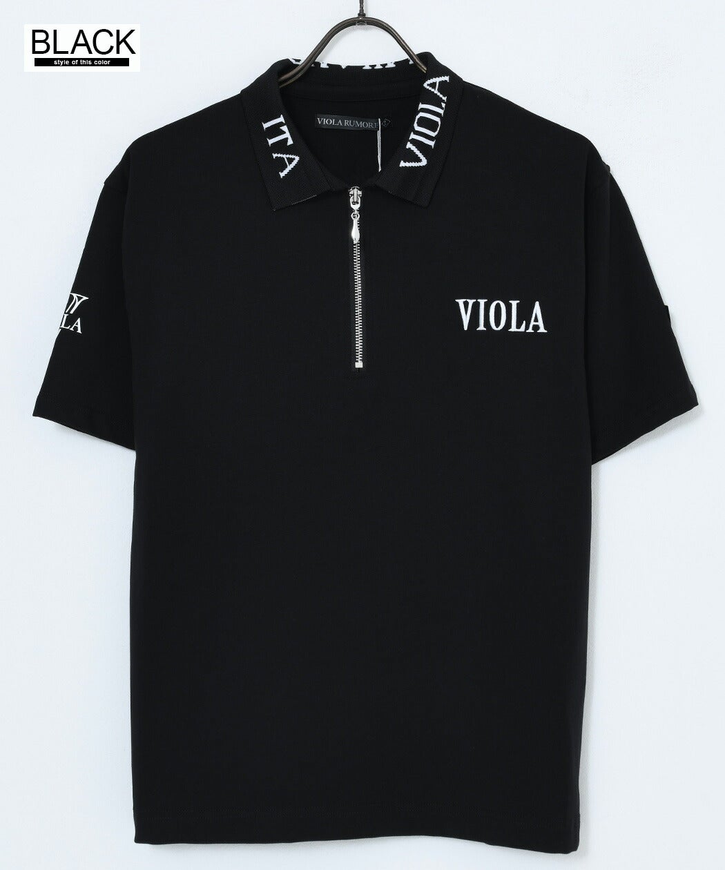 XANDER ZHOU シルバーポロシャツ VIOLA【ヴィオラ】PRINT ZIPポロシャツ/全3色 | SILVER BULLET