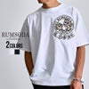 RUMSODA【ラムソーダ】天竺ツイルアップリケ刺繍セミBIGクルー半袖Tシャツ