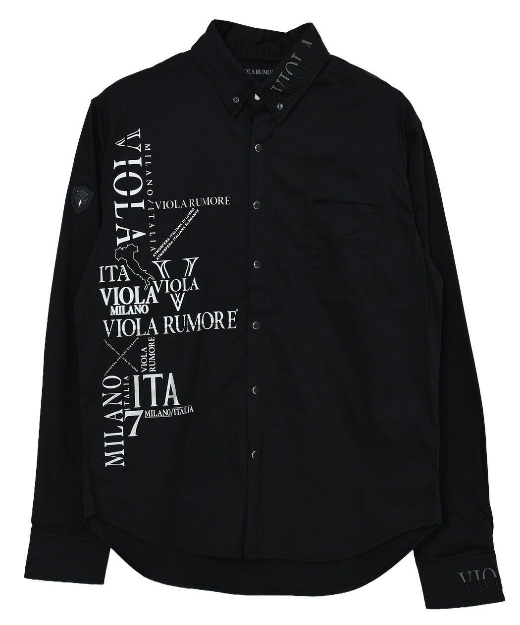 SALE】VIOLA【ヴィオラ】襟ワイヤー入り刺BD長袖シャツ/全2色 | SILVER