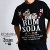 RUMSODA【ラムソーダ】天竺pt×ツイルアップリケ刺繍セミBIGクルー半袖Tシャツ