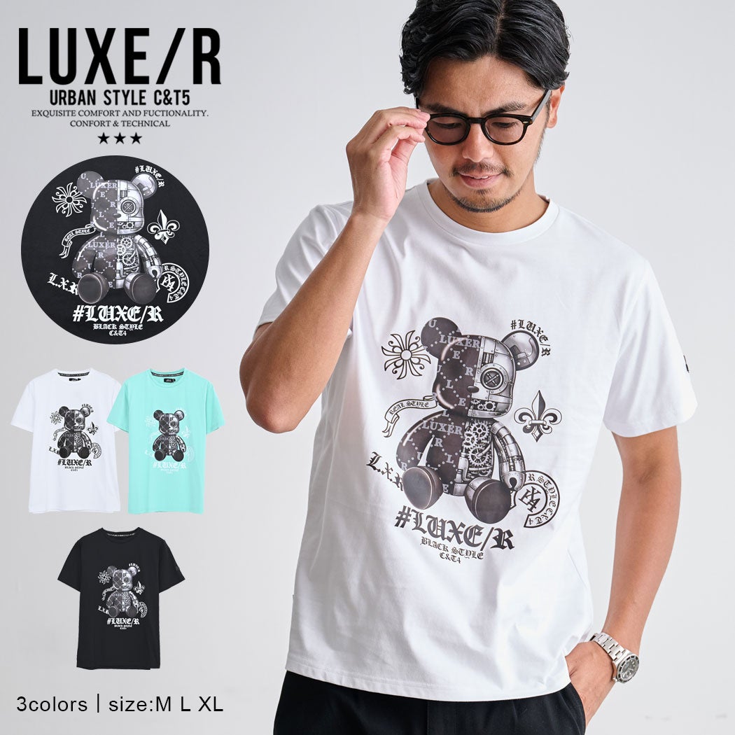 LUXE/R【ラグジュ】転写ロボットベア半袖Tシャツ