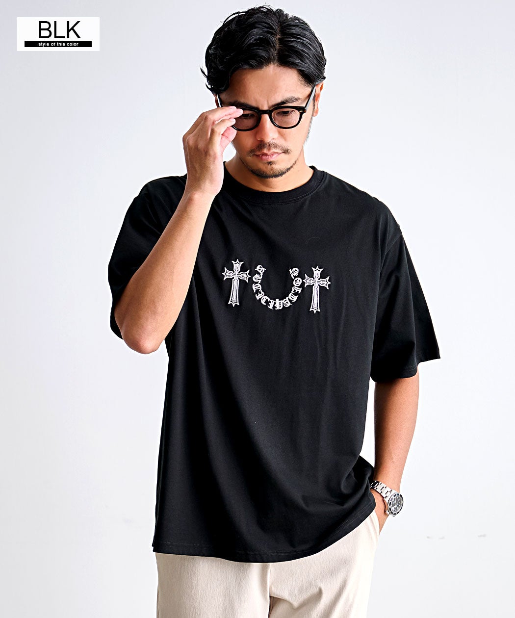 RHUDE◇ショルダーバッグ/--/BLK/総柄 SB Select【シルバーバレット