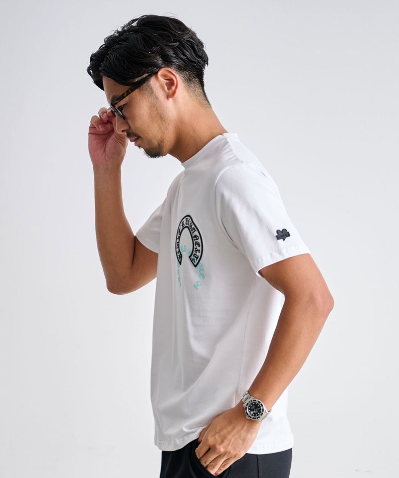 LUXE/R【ラグジュ】サークルロゴ刺繍半袖Tシャツ/全3色 | SILVER 