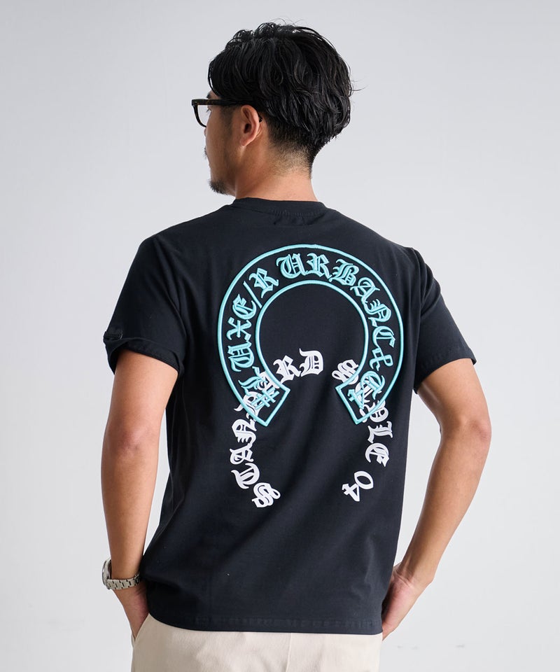LUXE/R【ラグジュ】サークルロゴ刺繍半袖Tシャツ/全3色 | SILVER 