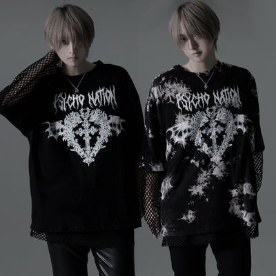 PSYCHO NATION【サイコネーション】メッシュアンサンブルTシャツ