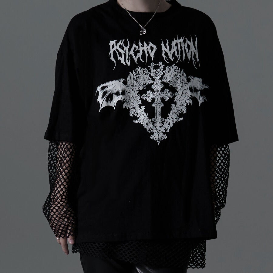 PSYCHO NATION【サイコネーション】メッシュアンサンブルTシャツ/全2色