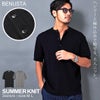 BENUSTA【ベヌスタ】ヘンリーネック半袖ニット