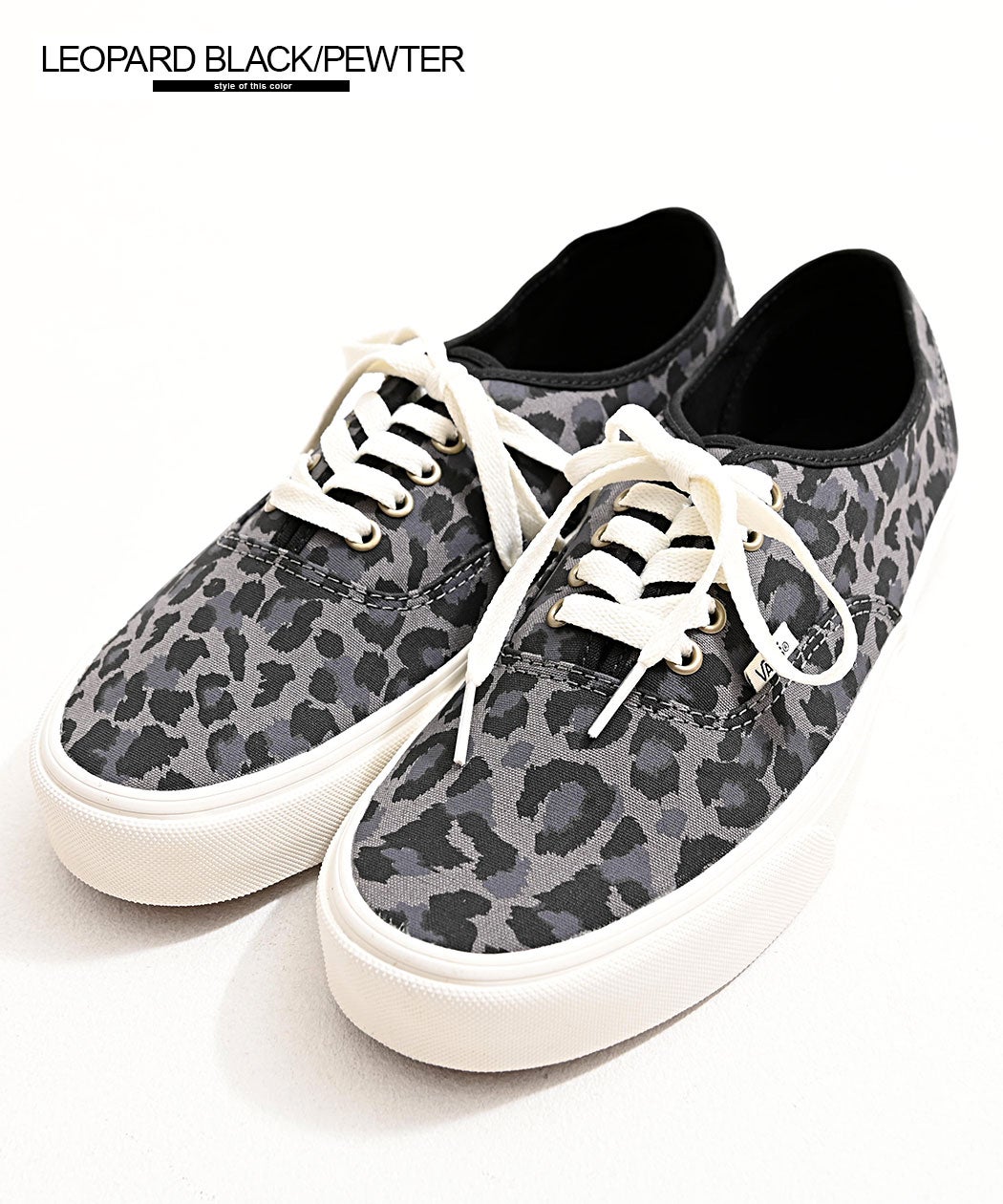 VANS【ヴァンズ】Authentic LEOPARD BLACK/PEWTER/全1色 | SILVER