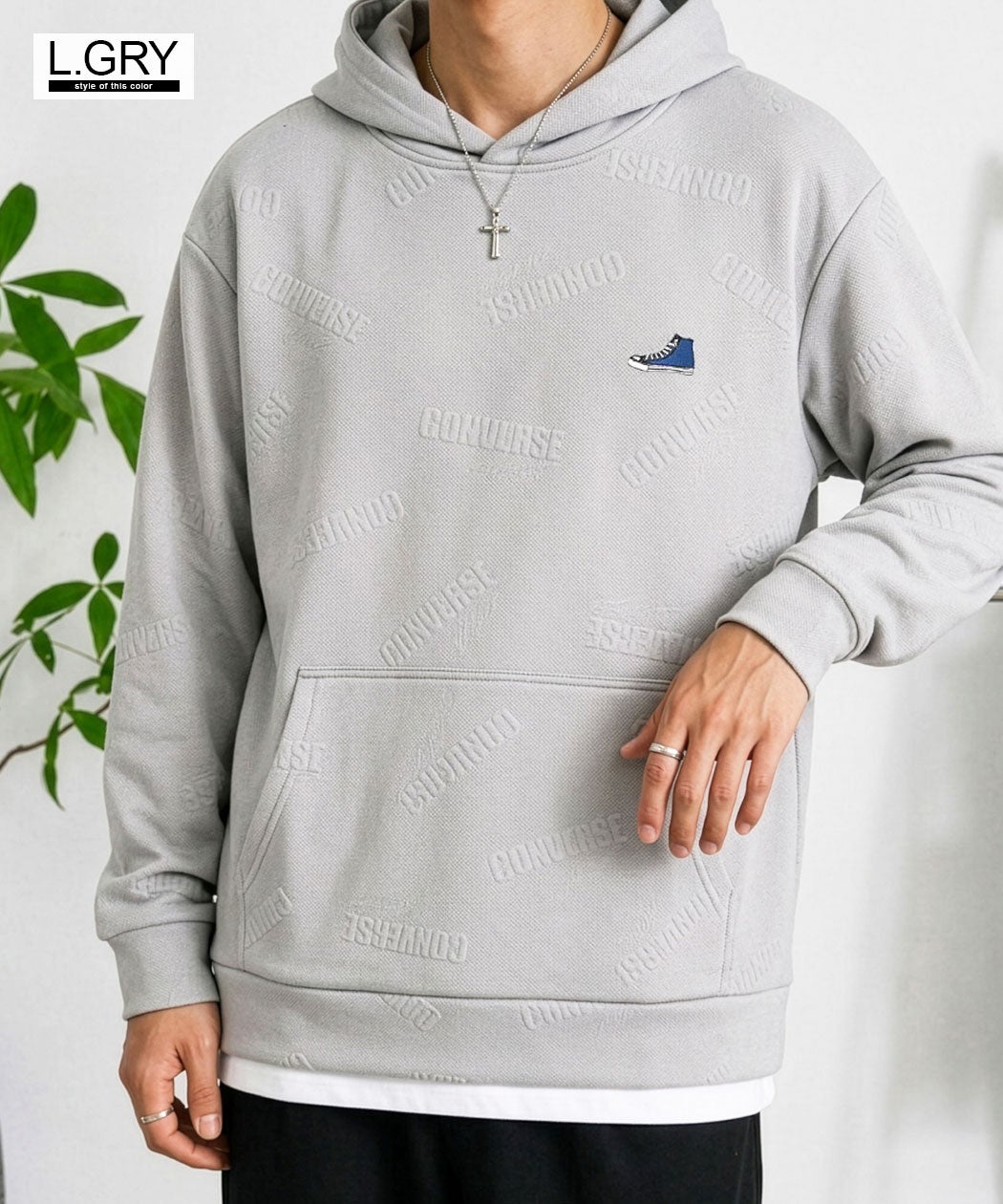 CONVERSE【コンバース】ふくれJQフェイクレイヤードプルパーカー/全4色