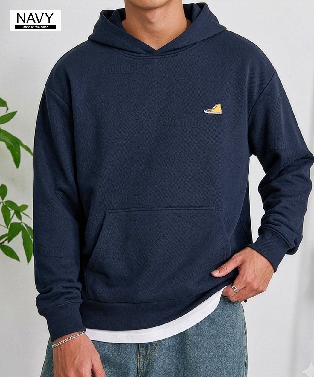 CONVERSE【コンバース】ふくれJQフェイクレイヤードプルパーカー/全4色
