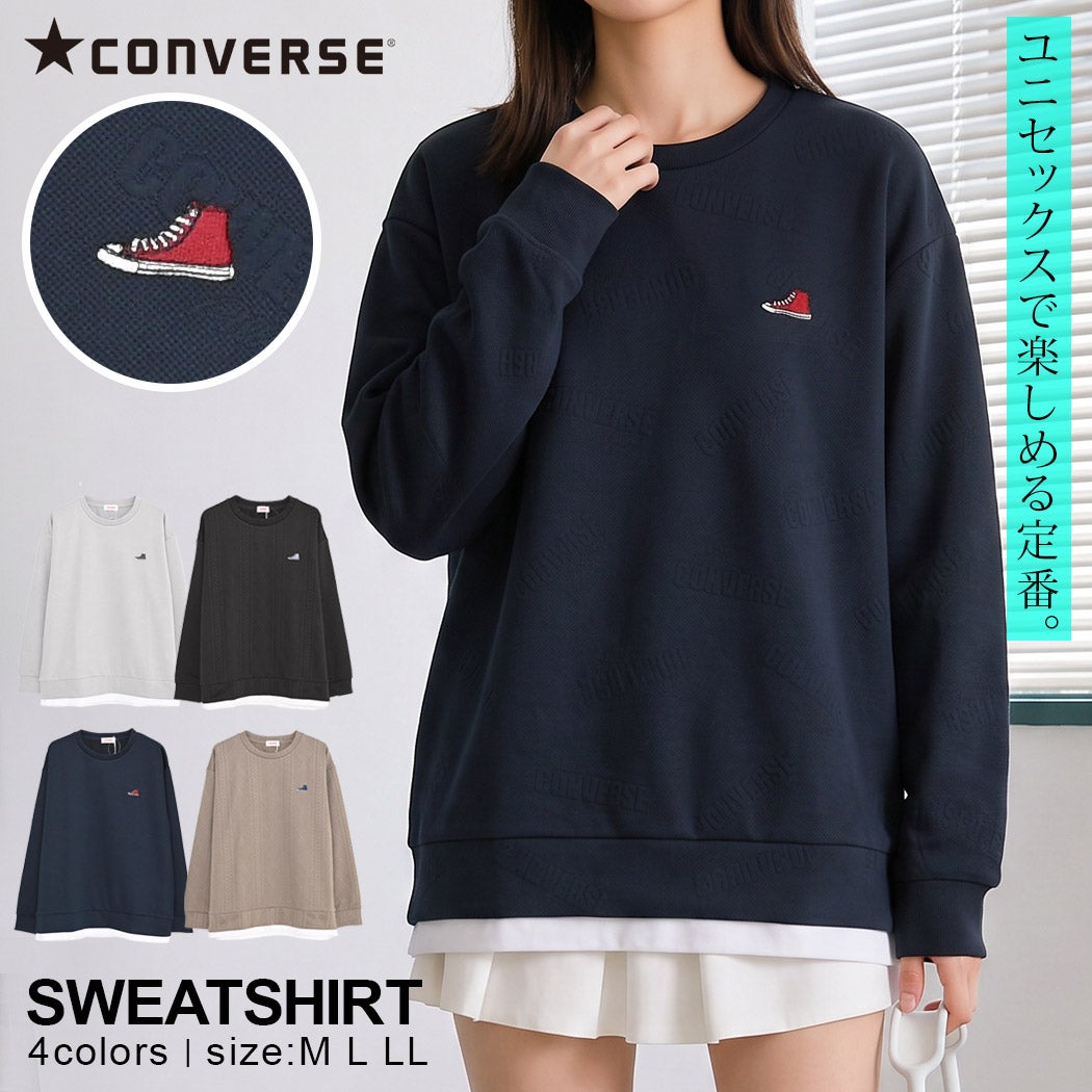CONVERSE【コンバース】ふくれJQフェイクレイヤードスウェット