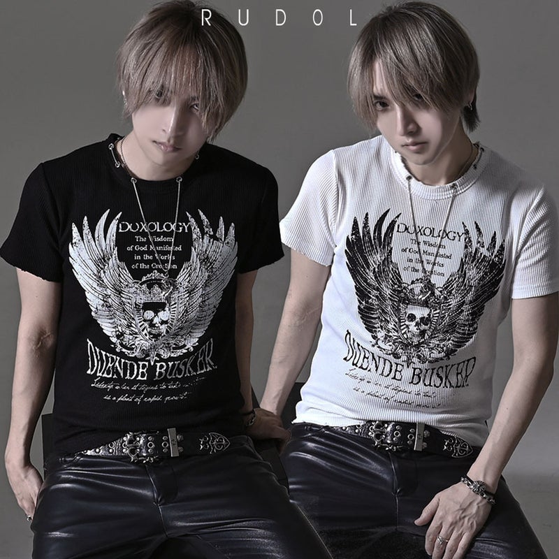 SB Select【シルバーバレットセレクト】RUDOL TCサーマルネックレス付きグランジ半袖TEE