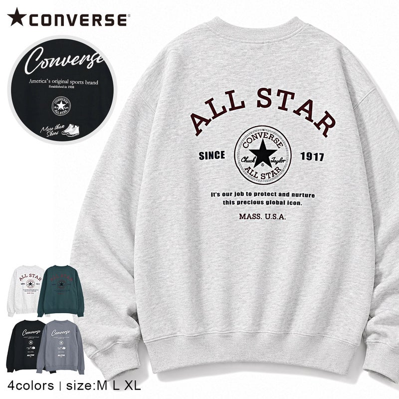 CONVERSE【コンバース】CT裏毛バックグラフィッククルーPO