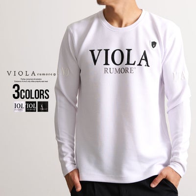 VIOLA【ヴィオラ】フクレJQ PT入りクルー長袖Tシャツ