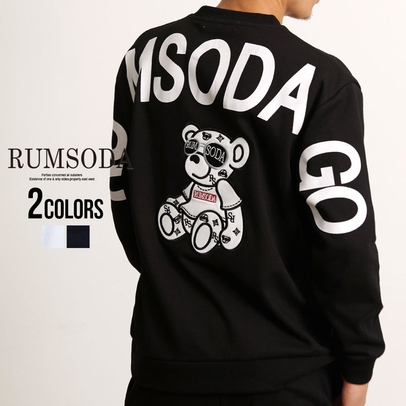 RUMSODA【ラムソーダ】ダブルフェイスPt×ツイルアップリケ刺繍トレーナー