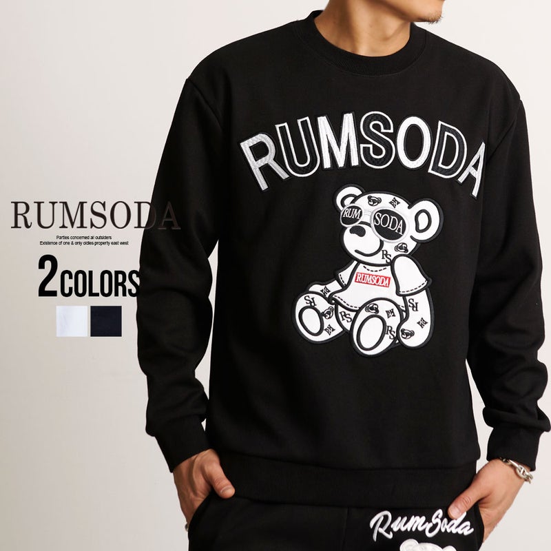 RUMSODA【ラムソーダ】ダブルフェイス 刺繍×ツイルアップリケ刺繍 トレーナー