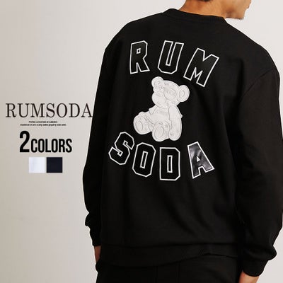RUMSODA【ラムソーダ】ダブルフェイス PUアップリケ刺繍 トレーナー