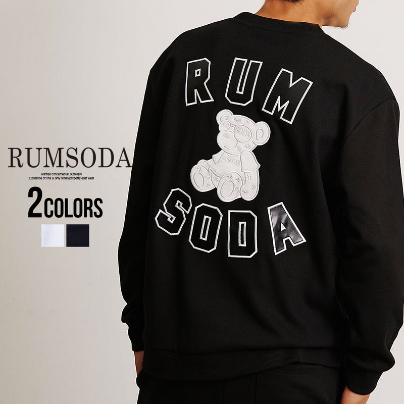 RUMSODA【ラムソーダ】ダブルフェイス PUアップリケ刺繍 トレーナー