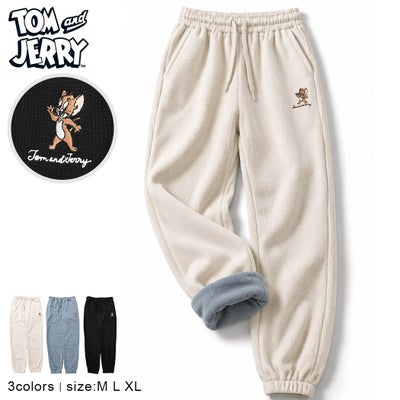 TOM&JERRY【トム&ジェリー】表ワッフルフリース裏フリースボンディングパンツ